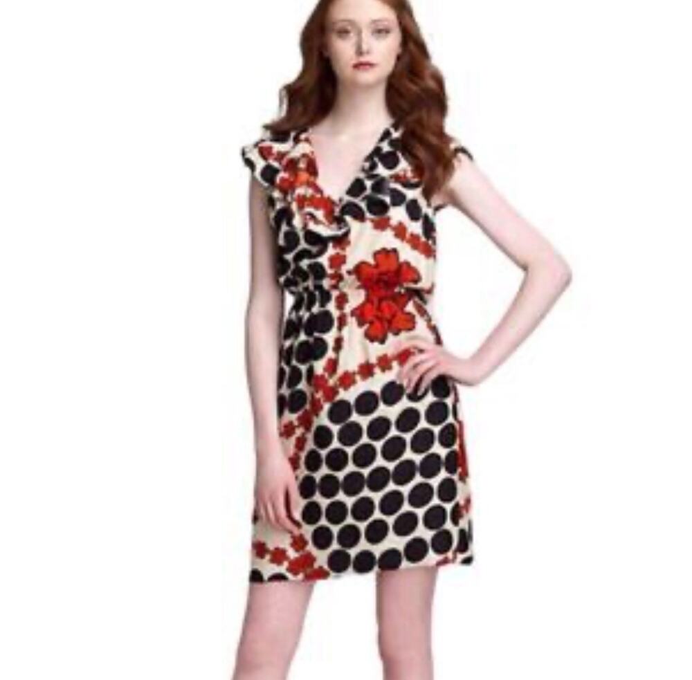 Anthropologie Leifsdottir Abbey Rose silk dress 10